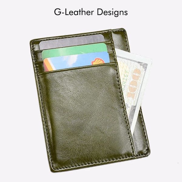 Vintage Genuine Leather Card Holder Oil Waxy Leather Credit Card Wallet Cases Unisex Slim Card Bag 250708