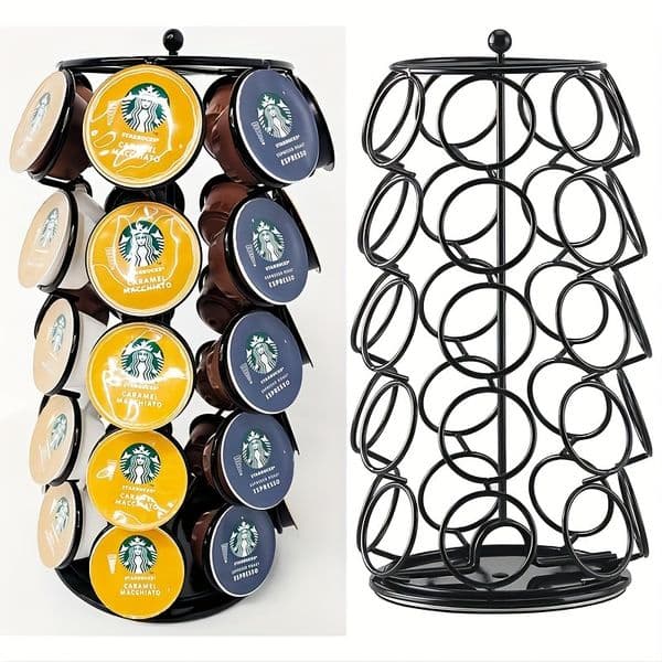 35 Capsule Holder for Dolce Gusto Coffee Capsules with Rotatable Display and Storage, Capsule Holder