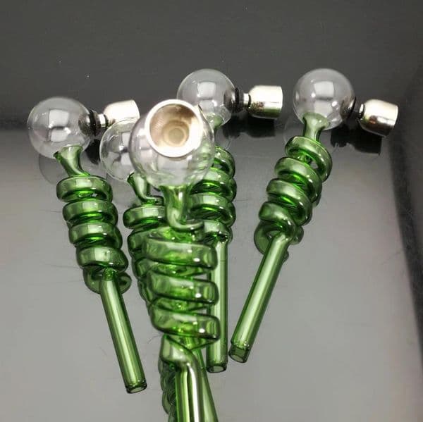 Glass Pipe Oil Burner bong hookah Color multi spiral glass straight burning pot pipe
