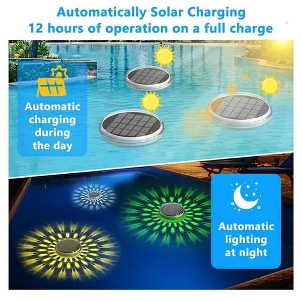 72A LED Solar Floating Pool Lights RGB Color Changing For Pool Wedding Path Party Decoration X2507151