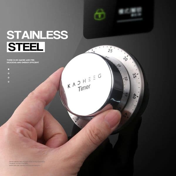 Stainless Steel Kitchen Timer with Magnetic Base Mechanical Cooking Timer Alarm Clock Countdown Cooking Tools Kitchen Gadgets 250709