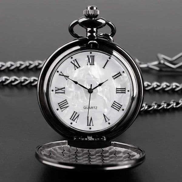 Fashion 37CM Fob Chain Smooth steel Quartz Pocket Watch Vintage Roman Nmber Dial Pendant Fob Watch Gifts Clock reloj de bolsillo Z250714