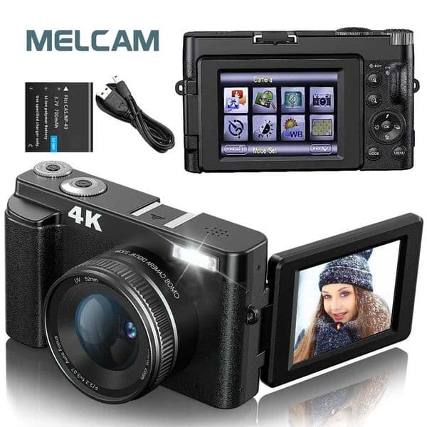 4K Digital Camera for Photography and Video Autofocus Anti-Shake 48MP Compact Vlogging Camera 3 180 Flip Sn with Flash XJ250715