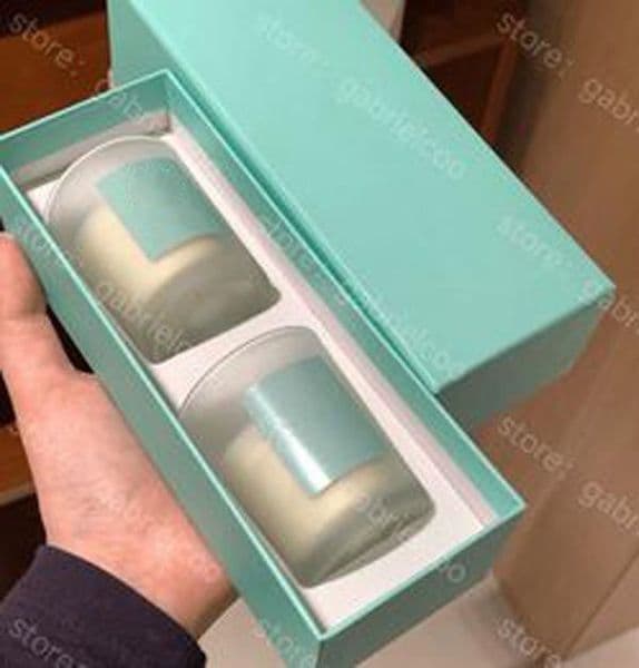 Blue Aromatherapy Candle Bedroom Fragrance Candle, Night Romantic Fragrant Candle 2pcs/set with gift box