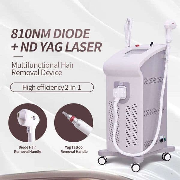 Laser Vertical 808 Diode Laser Hair Removal 2 In 1 Nd Yag Tattoo Removal Eyebrow Washing 3 Wavelength Skin Rejuvenation Whitening Machine For Beauty Sa