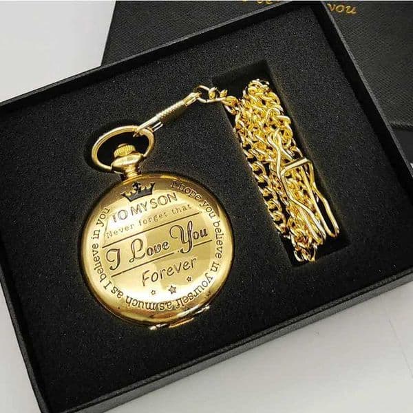 Best Gift Quartz Pocket Watch Chain To My Son Necklace Fob Watches Men Childrens Day Kids Boy Gift Present Reloj De Bolsillo Z250714