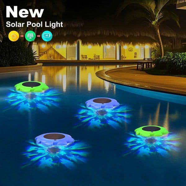 LED Solar Floating Pool Light RGB Waterproof Outdoor Above Ground Pool Lamp for Swimming Pools Party Hot Tub Decor Accessory X250715