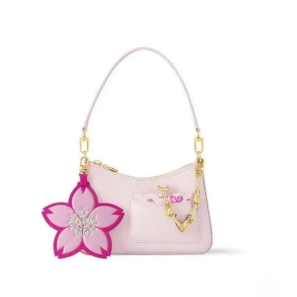 Designer Bag Light Luxury Women's Shoulder Crossbody Bag Pink Series Handbag Cherry Blossom Print Backpack