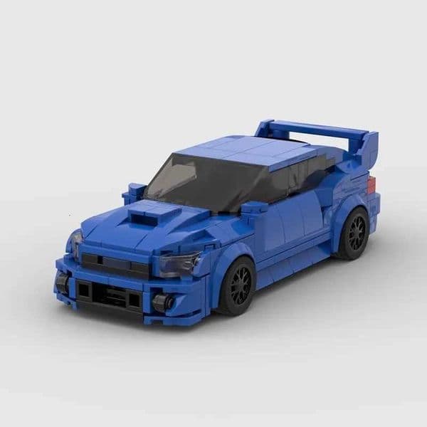 MOC Subaru WRX STI 303pcs Sports Car Racing Turbo Speed Champion Racing Building Blocks Building Blocks Supercar Micro Building W250715
