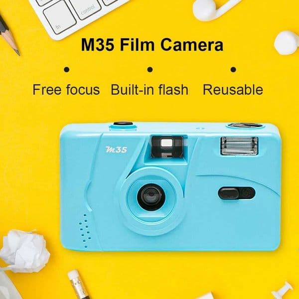 Non-Disposable Retro Battery Powered Vintage Retro Portable Professional Gift Reusable Film Camera with Flash Function XJ250715