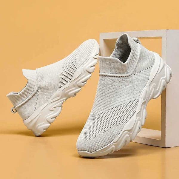 Casual Shoes Breathable Mens Vulcanized Mesh Lightweight Sports Thick Sole Soft Anti Slip Lazy Flat Shoes Outdoor Loafers 2024 Z250715
