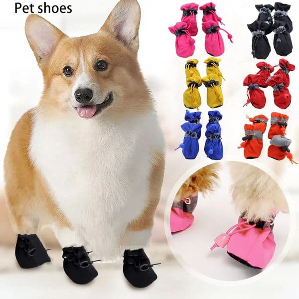 Dog Shoes That DonT Fall Off Breathable Soft-Soled Shoes Non-Slip Walking Shoes For Adjustable Dog Foot Covers For Going Out 250709