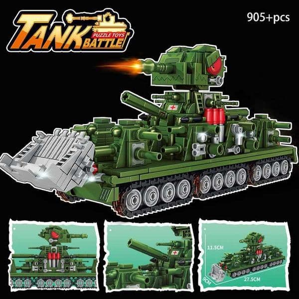 44th Tank Assembly Building Blocks Childrens Toys World Boys Intelligence World War II Military Model Train Gun 2025 New Model W250715