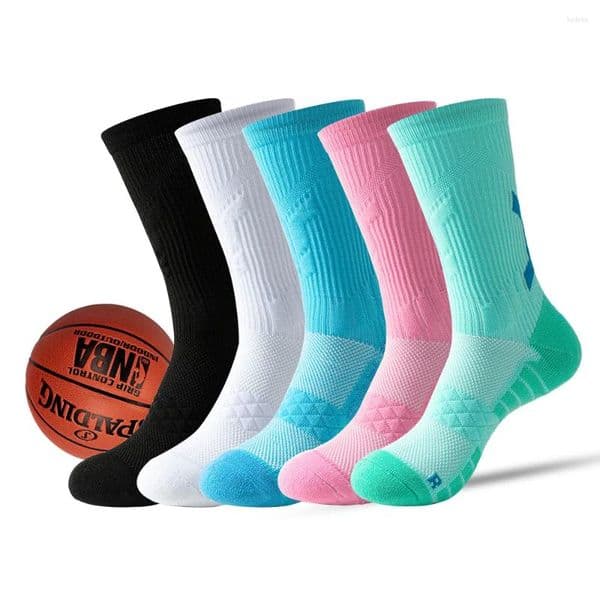 Men's Socks 3 Pairs High Quality Professional Basketball Thick Towel Sweat Absorbent Breathable Sports Long 2025
