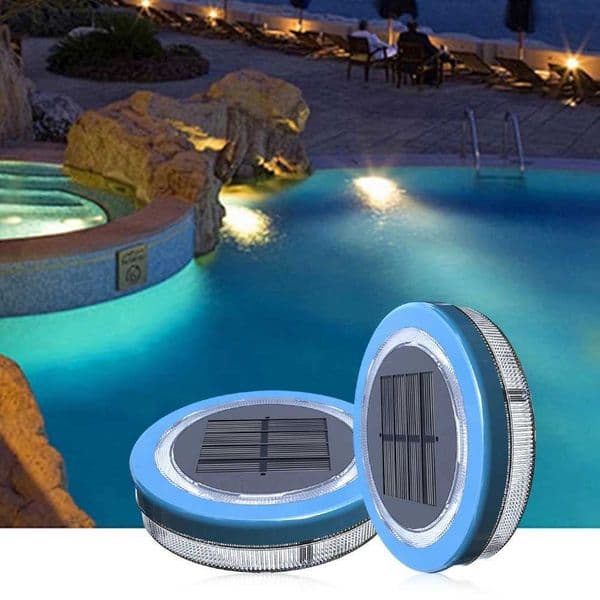 Solar Floating Pool Light Upgraded Waterproof Swimming Pool Lamp Outdoor Decorative Light Blue LED Floating Garden Pool Light X2507151