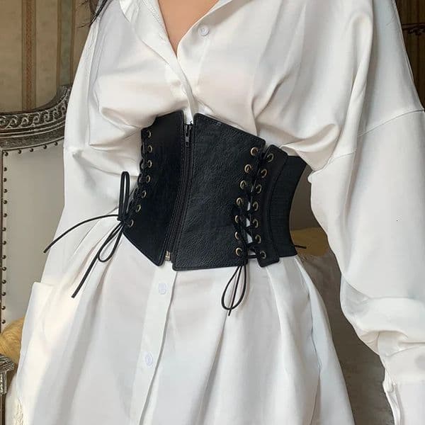 Fashion Women Corset Wide Belt Pu Leather Slimming Body Waistband Ladies Elastic High Waist Belt Gothic Dress Girdle 250714