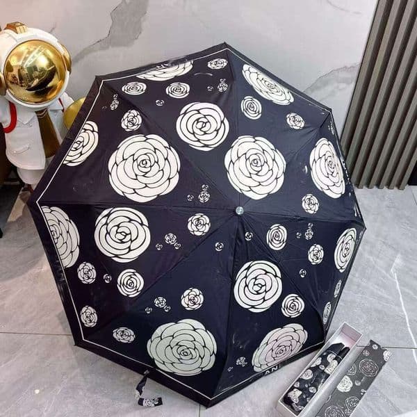 Sunshade Camellia 70% Off Layers Fully Automatic UV Protection Trendy Brand Dual-Use Rain And Sun Umbrella 00225