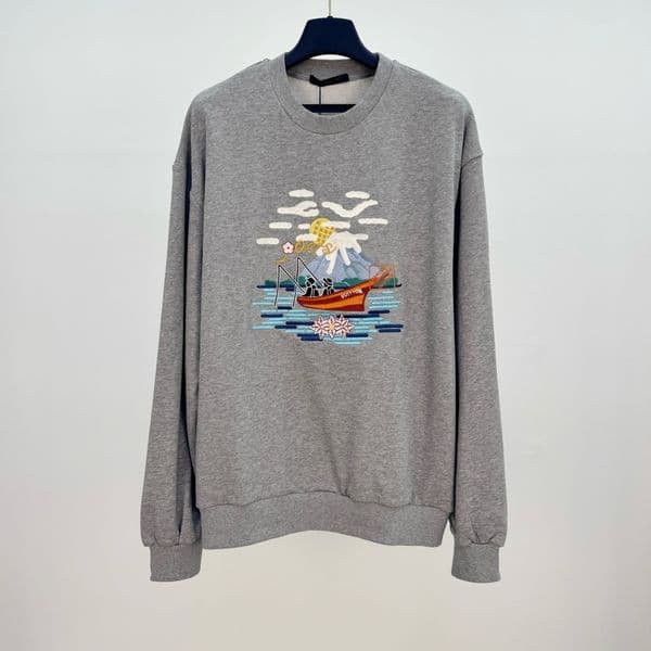 Men's Plus Size Hoodies & Sweatshirts in autumn / winter 2025acquard knitting machine e Custom jnlarged detail crew neck cotton e324323