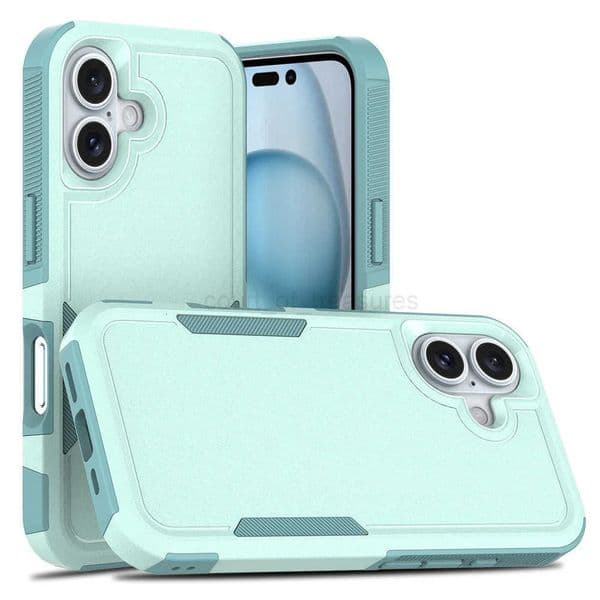 Shockproof Two-Layer Protection Phone Case For iPhone 16 15 11 12 13 14 Pro Max X S XR Luxury Contrasting Armor Anti-Drop Cover M250716