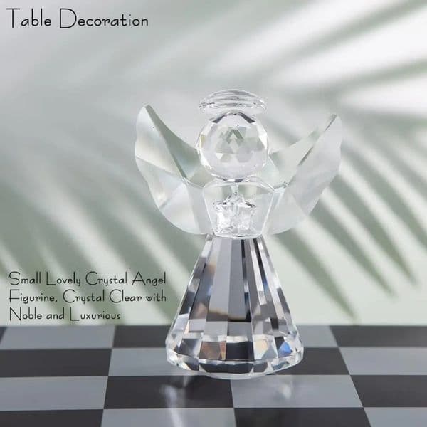 ute Angel Statue Transparent Crystal Series Beautiful Glass Decoration Collection Gifts 250711
