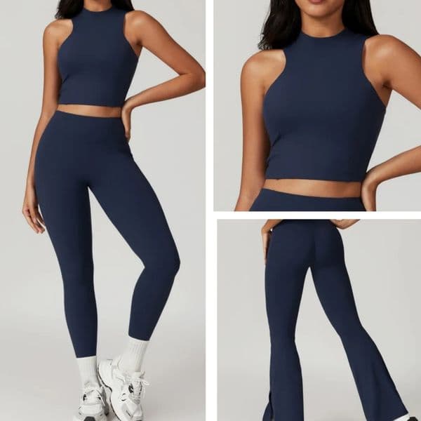 O498 Quick dry Suit Fitness Running Pants Suit Go with Everything Women Yoga Tank And Pants Set Outdoor Sports Clothing