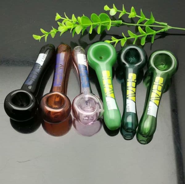 Color letter logo glass pipe Hot selling in Europe and Americaglass pipe bubbler smoking pipe water Glass bong