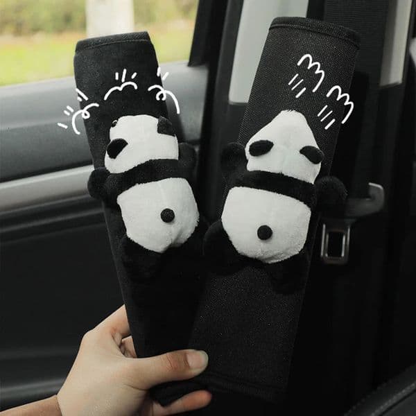 Cute Cartoon Car Seatbelt Cover Seat Belt Harness Cushion Shoulder Strap Protector Pad for Children Kids Toy panda Ornaments 250715