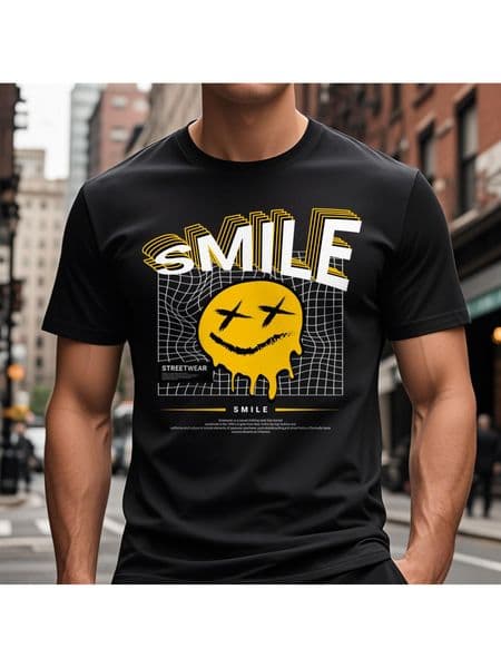 VogueEpoch Cotton black sun S-3XL Adult 180g White Men text Round collar T Shirts Short sleeve Wed c2