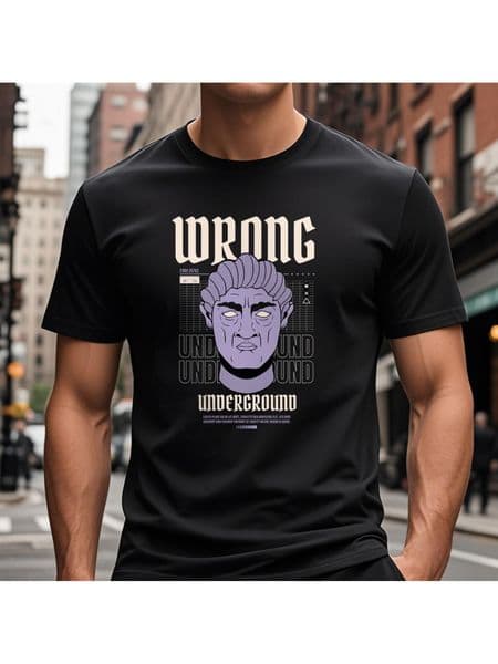 VogueEpoch Men T Shirts Graphics Short sleeve S-3XL Adult 180g Round collar White black Cotton text Wed d4