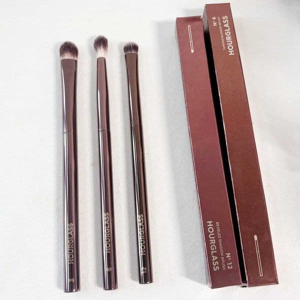 Hourglass Eyeshadow Brush Set 3 All Over Shadow 6 Tapered Blender and 12 Beveled Shadow Brush Makeup Brushes Eye Kit 3pcs XJ2500716