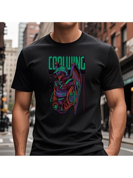 VogueEpoch Men Short sleeve space White Round collar black Adult Cotton S-3XL 180g Graphics T Shirts Wed f8