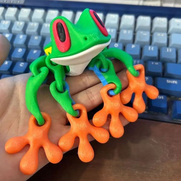 3D Printed Frog Ornament Joints Movable Magnetic Model Creative Simulation Animal Figurine Desktop Frogs Handicraft Decoration 250711