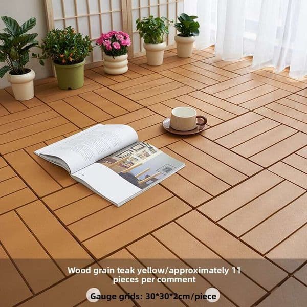 Self-Locking DIY Plastic Flooring Tiles: Adhesive-Free Installation Waterproof UV-Resistant Anti-Corrosion/Anti-Slip for Garage Balcony