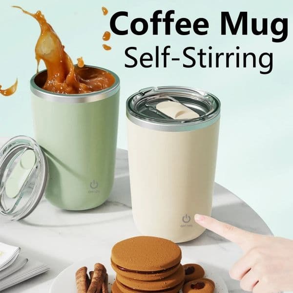 350ml Self-Stirring Mug Stainless Steel Thermal Insulation USB Rechargeable Auto Magnetic Mug Waterproof Self Mixing Coffee Cup 250715BJ