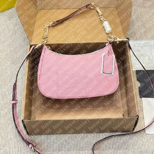 Shoulder Bags pink Crossbody Underarm bag High Quality Leather Designer tote branded handbag laptop beach shoulder casual