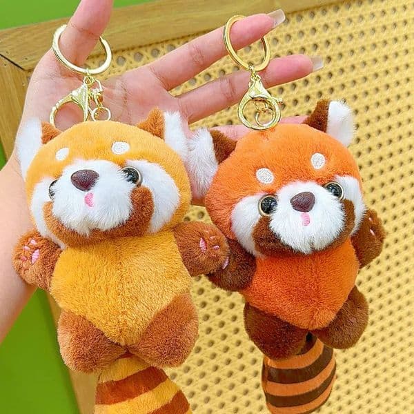 Kids Cute Raccoon Plush Doll Keychain Pendant Fun Zoo Peripheral For Boys And Girls Birthday Gift 250716BJ