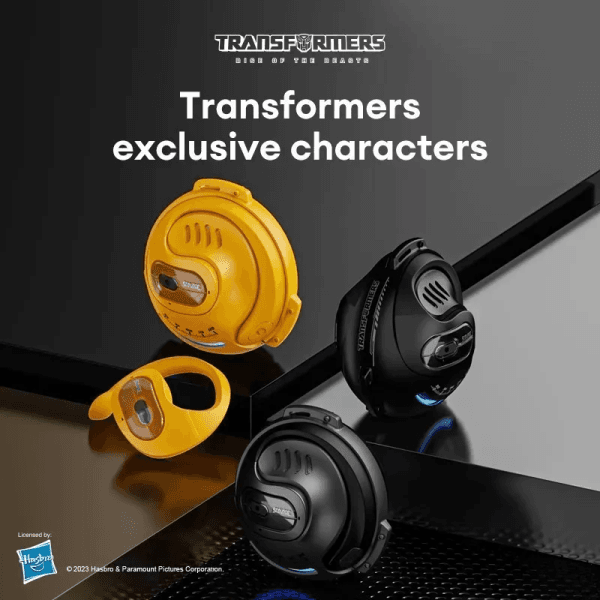 TRANSFORMERS Ear Hook Headphones Bumblebee Bluetooth 5.4 OWS Earphones Low Latency Sport Gaming Earbuds HD Call with Mic Cell Phone TF-T07