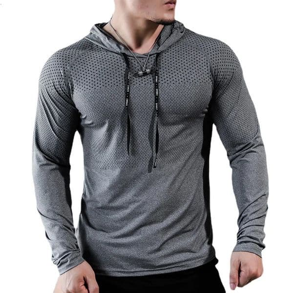 2025 Mens Fitness Tracksuit Running Sport Hoodie Gym Joggers Hooded Workout Athletic Clothing Muscle Training Sweatshirt Tops 250716
