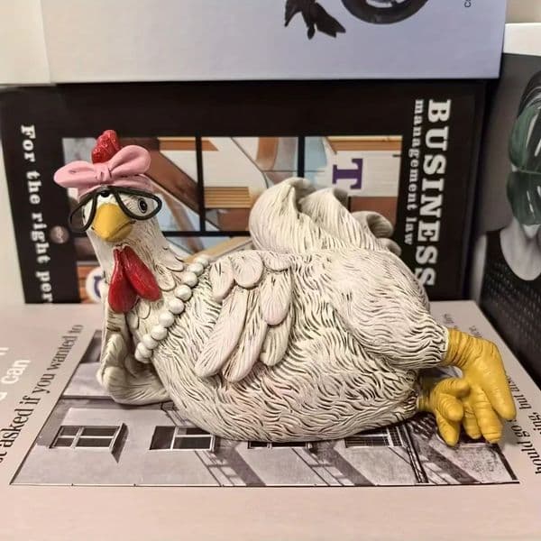 Rooster Statue Decor Statues Resin Garden Farm Yard Lawn Chicken Hen Sculpture Stake Art Craft Courtyard Housewarming Decoration 250715