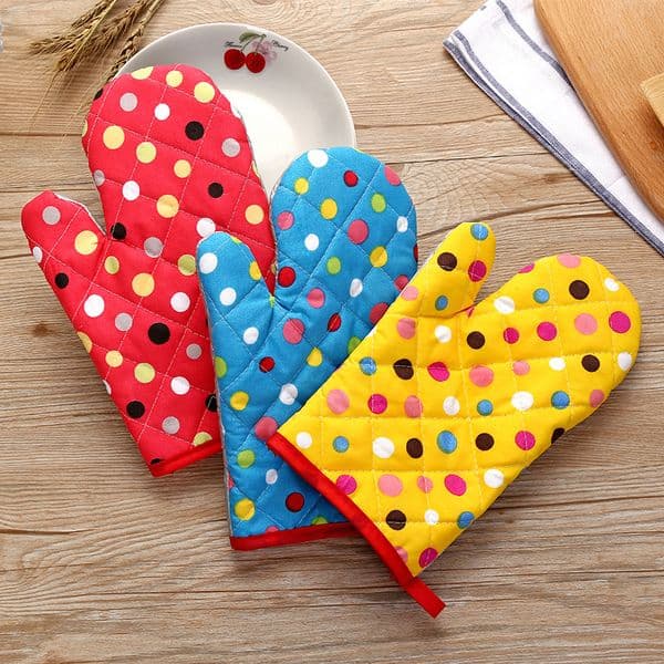Thicken Microwave Oven Special Mitt Anti Scalding Baking Ovens Gloves Cotton Bowl Tray Pot Dish Heat Proof Insulation Mitts Handle Hanging Kitchen household TR0046