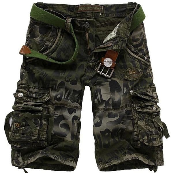 Summer Mens Camouflage Printed Work Shorts Multi-Pocket Zipper Button Military Combat Five Shorts Daily Street Casual Shorts 250716BJ