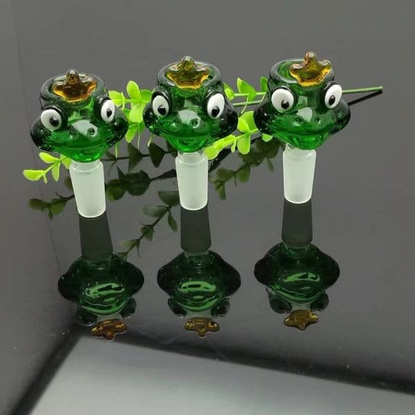 Hookahs Frogs' cartoon glass bubble head Wholesale Glass bongs Oil Burner Glass Water Pipes Oil Rigs