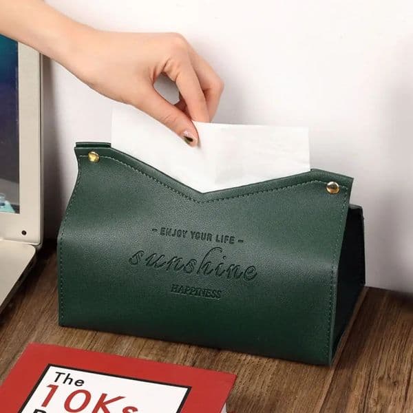 Leather Modern Large Storage Dispenser Tissue Case Car Box Paper Towel Napkin Holder 250716