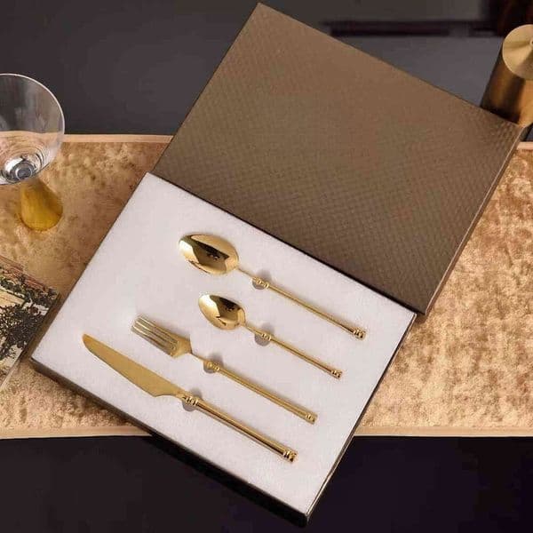 Stainless Steel Four-Piece Steak Knife Fork Spoon European Style Western Tableware Set 255 547456
