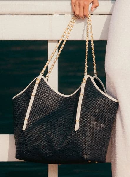 Real Leather Womens Large Capacity Totes With Chain Belt Fashion Designer Purses And Handbags Straw Woven Beach Bags Travel Shopping Luggage Lady Shoulder Bags 3273