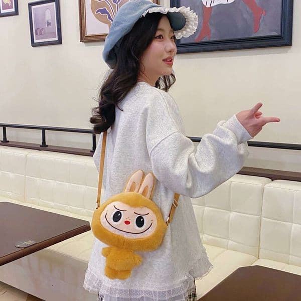 Labubu Toy Cute Bubble Mart Plush Crossbody Cartoon Coin Shoulder Bag