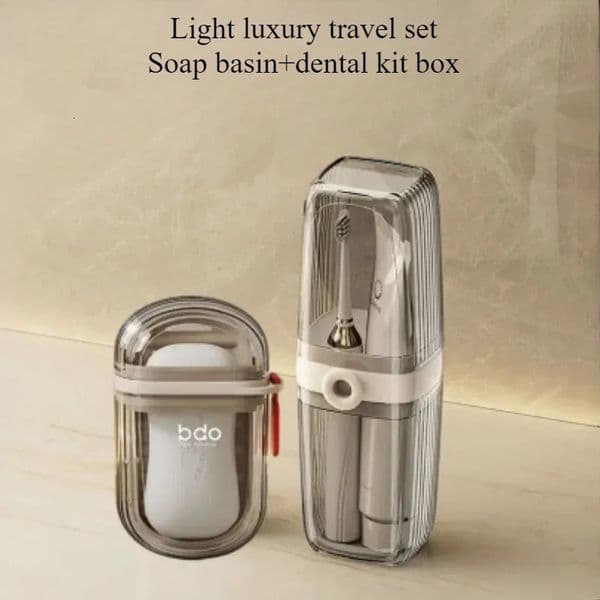 Portable Travel Soap Box and Toothbrush Holder Set Durable Plastic Perfect for Camping Bathroom Accessories 250716