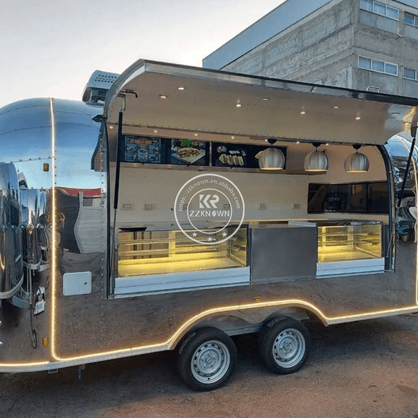 Accept Customized Food Trailer Fully Equipped Mobile Coffee Ice Cream Cart Concession Food Truck With Full Mobile