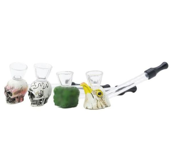 Smoking Pipes 11.5CM Removable Resin Skeleton Woodpecker Glass Pipe Pipe