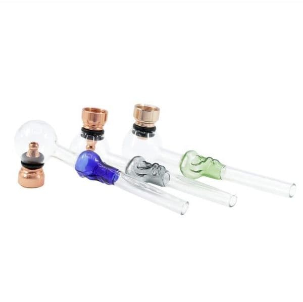 Smoking Pipes 135MM Skull Glass Ball Coloured Metal Pipe